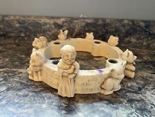 Vintage Abbey Press Resin Advent Wreath Candle St Francis with Forest Friends picture