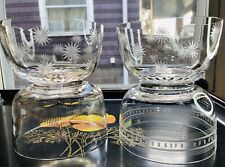 1920's Mid Mod Atomic Star Finger Bowl Barware Olive Condiment 3 Designs-4 picture