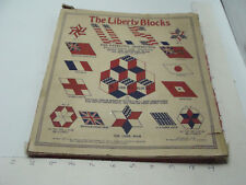 Vintage Original toy: 1918 THE LIBERTY BLOCKS complete in worn box, MAKE FLAGS picture