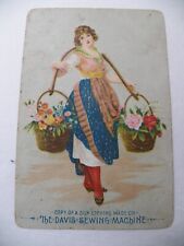 VICTORIAN TRADE CARD THE DAVIS SEWING MACHINE CO. picture