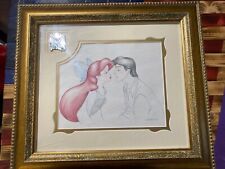 Rare Little Mermaid Framed Artist Sketch with limited edition pin Disney picture