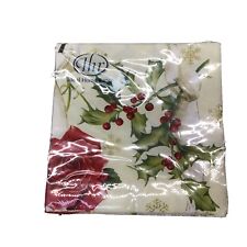 IHR Ideal Home Range Napkins Christmas Rose Classic Cocktail Napkins Decoupage  picture
