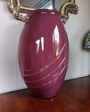 VTG Anchor Hocking Large Vase Art Nouveau Revival Draped Glass 17