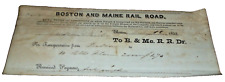 JULY 1853 BOSTON & MAINE B&M RAIL ROAD FREIGHT RECEIPT A picture