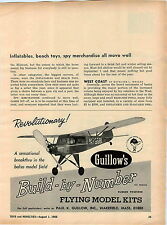1966 ADVERT Guillow's Build By Number Flying Model Kit Piper Cub Balsa Rubber PW picture