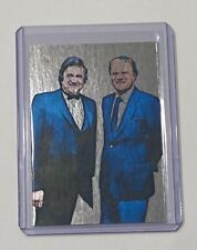 Johnny Cash & Billy Graham Platinum Plated Artist Signed Trading Card 1/1 picture