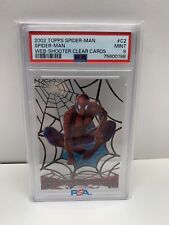 2002 Topps Spider-Man The Movie #C2 Web Shooter Clear Card PSA 9 MINT picture
