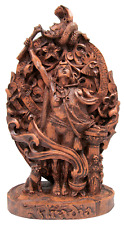Goddess Aradia Italian Witch Cimaruta Statue Plaque Dryad Design - Wood Finish picture
