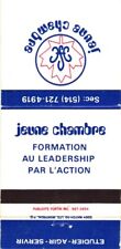 Jeune Chambre, Formation of Leadership by Action Vintage Matchbook Cover picture