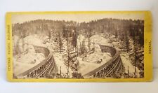 Alfred A Hart Stereoview Photo Central Pacific Railroad Secrettown Trestle 1860s picture