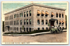 Original Old Vintage Outdoor Postcard Nicholas Senn Hospital Omaha Nebraska USA picture