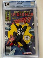 MARVEL TEAM-UP #141 CGC 9.0 NEWSSTAND WHITE PAGES  1984 1st Black Costume Tie picture