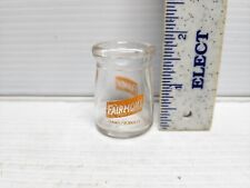Vintage Mini Glass Airline Creamer Jar Bottle Fairmont Dairy picture