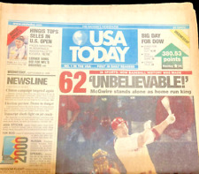 Full USA Today on Sept 8, 1998, Mark McGwire Hits 62nd HR for MLB Record picture
