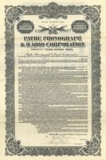 Pathe Phonograph and Radio Corporation - Bond (Uncanceled) - Radio Stocks picture