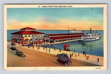 Sandusky OH-Ohio, Cedar Point Pier, Sandusky, OH, Vintage Card Souvenir Postcard picture
