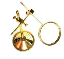 Vintage Style Brass Desk Top Magnifying Glass Adjustable Victorian Magnifier picture