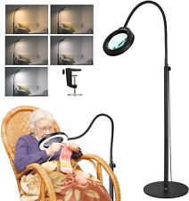 Magnifying Glass with Light and Stand,Flexible Gooseneck Magnifying Floor Lamp picture