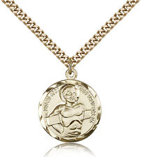 Saint Dismas Medal For Men - Gold Filled Necklace On 24 Chain - 30 Day Money... picture