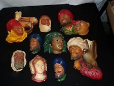 Vintage Bossons Chalkware Head Wall Hanging Art Figurine Lot & More  [C383] picture