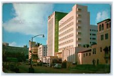 1958 View Along Collins Avenue Empress Hotel Road Miami Beach Florida Postcard picture
