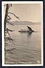1940's Sail Rock From Neah Bay Highway Washington Photograph Postcard Unposted. picture