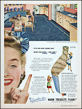 1943 Home Kitchen Nairn Treadlite Floor Kearny NJ vintage art print ad L85 picture