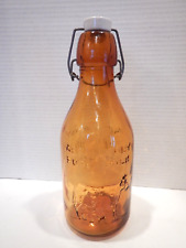1965 Thatcher's Dairy 1 Quart Absolutely Pure Milk Amber Glass Bottle 11