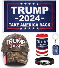 Unique America Trump 2024 Supporter Kit | Trump 2024 Flag | Trump 2024 Hat picture