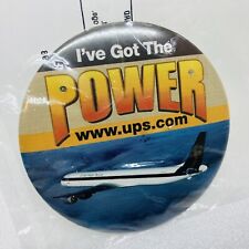 Very Rare UPS “I’ve Got The Power” Delivery Plane Button Pin Flashing Lights 31 picture