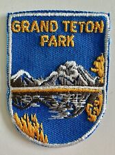 Vintage VTG Wyoming Grand Teton National Park Embroidered Iron-on Souvenir Patch picture