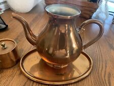 Vintage Old Dutch Solid Copper 4 Pc Coffee Tea Set picture