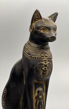 EGYPTIAN CAT BASTET Goddess Statue Antiques Egypt Black Sculpture Stone picture