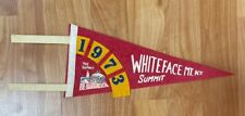 1973 Whiteface Mountain Pennant NY Summit Felt Red Yellow Vintage Souvenir 12” picture