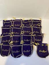 Lot of 16 Crown Royal 50ml Purple Drawstring Mini Bags 4 inch picture