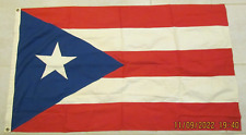 Vintage Puerto Rico Cotton Flag Double Sided 1970's Nautical Island Banner picture