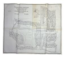 Little Rock AR Pleasant Valley Subdivision Map of Lots Country Club Plat Vintage picture