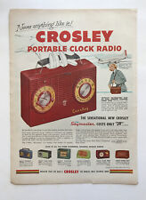 1953 Crosley Portable Clock Radio,  Koroseal B. F. Goodrich Vintage Print Ads picture