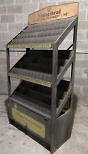 ~ VINTAGE WEATHERHEAD STEEL STORE DISPLAY RACK WITH CABINET ~ SALVAGED picture