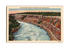 303:-THE GREAT GORGE OF THE NIAGARA RIVER. NIAGARA FALLS. VINTAGE LINE POSTCARD picture