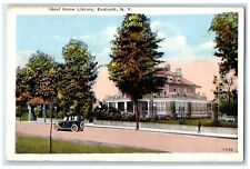 c1910's Ideal Home Library Building Car Endicott New York NY Antique Postcard picture