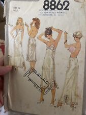 Vintage 1978 Slip Or Gown Simplicity Sewing Pattern 8862 Size 14 Cut  picture