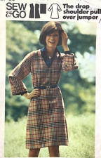 Vintage 1970s EASY Pattern DRESS JUMPER Pattern Sew & GO Butterick 3355 Sz12 B34 picture