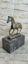 Rare Thoroughbred Equestrian Art  Horse Playing Bronze Marble Sculpture Figure picture