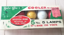 Vintage Package Of 5 GE YULE-GLO Christmas Bulbs Lights C7 1/2