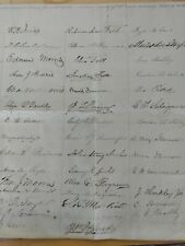 marriage certificate from 1864 with many signatures picture