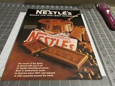 Vintage 1967 NESTLE'S Milk Chocolate Bar, Vintage Print Ad picture