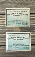 Vintage The Little White House Warm Spring GA Souvenir Ticket  picture