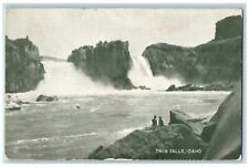Twin Falls Idaho Postcard Falls Lake River Cliff Exterior 1910 Vintage Antique picture