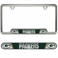 green bay packers nfl football team logo premium stainless license plate frame picture